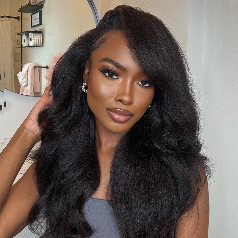 U-Part Kinky straight wig