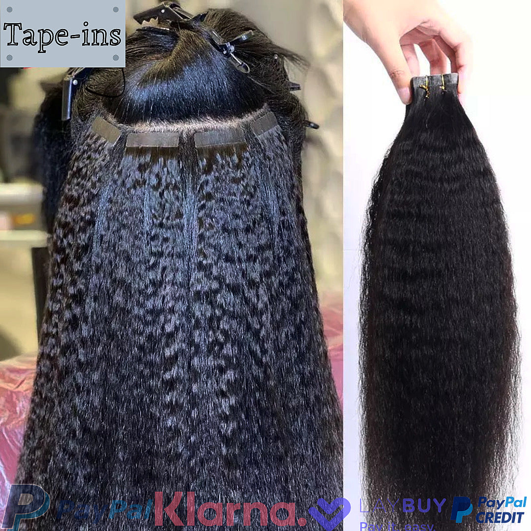 Kinky straight Tape ins