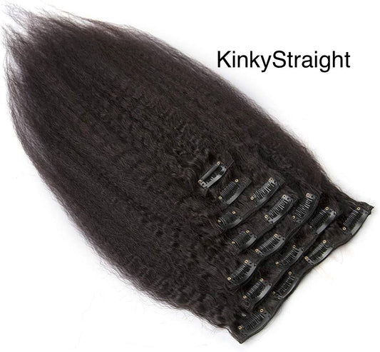 Top Virgin Kinky Straight Clip-Ins