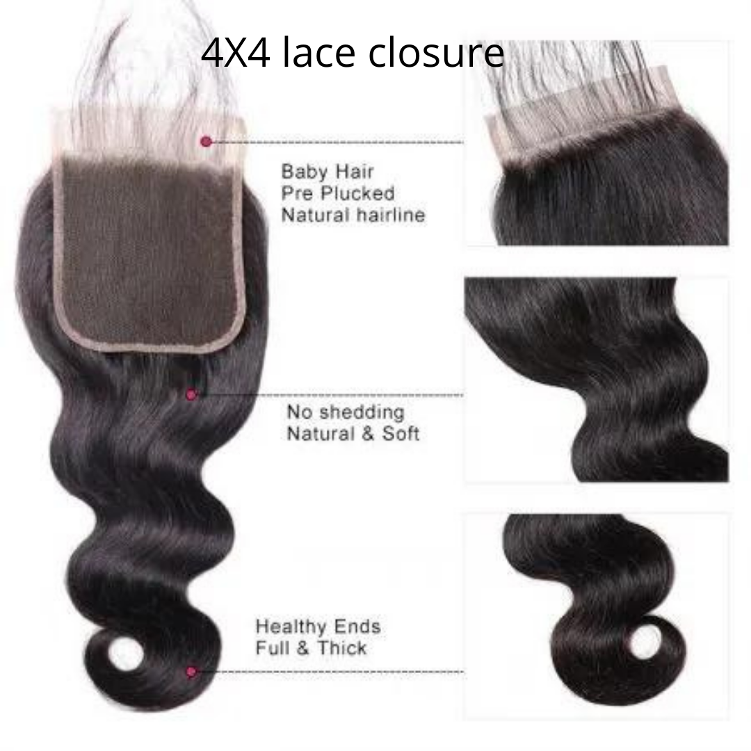 LACE CLOSURES 4X4 & 5X5